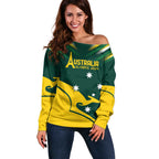 Personalised Australia Go Paris 2024 Off Shoulder Sweater National Color Ver2