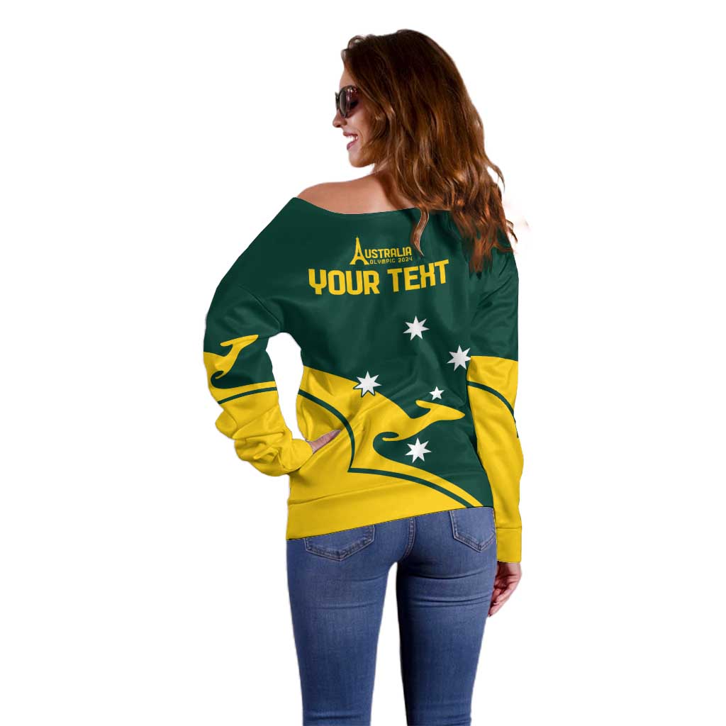 Personalised Australia Go Paris 2024 Off Shoulder Sweater National Color Ver2