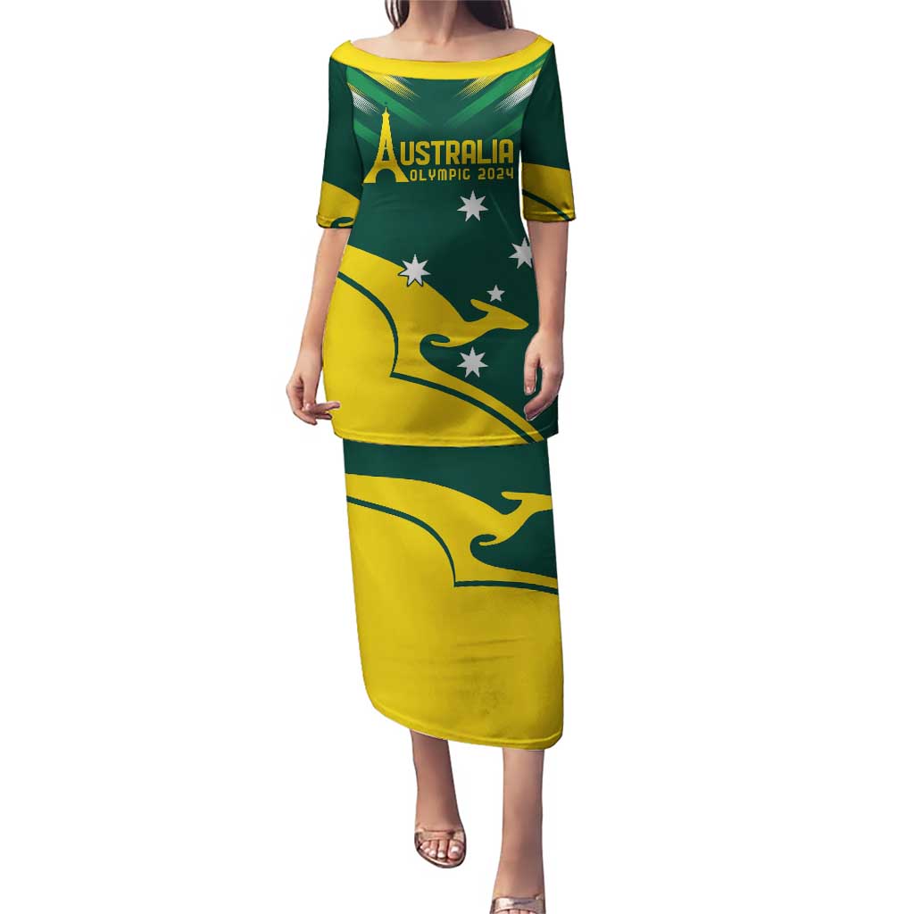 Personalised Australia Go Paris 2024 Puletasi National Color Ver2