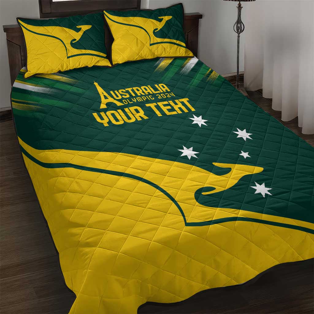 Personalised Australia Go Paris 2024 Quilt Bed Set National Color Ver2