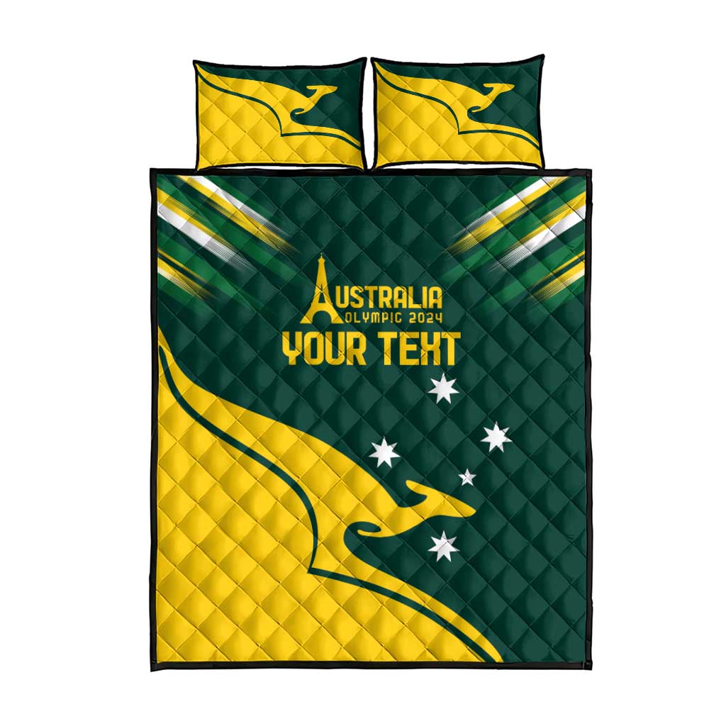 Personalised Australia Go Paris 2024 Quilt Bed Set National Color Ver2