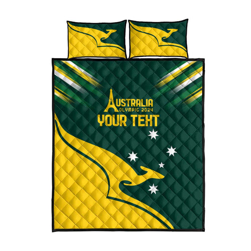 Personalised Australia Go Paris 2024 Quilt Bed Set National Color Ver2