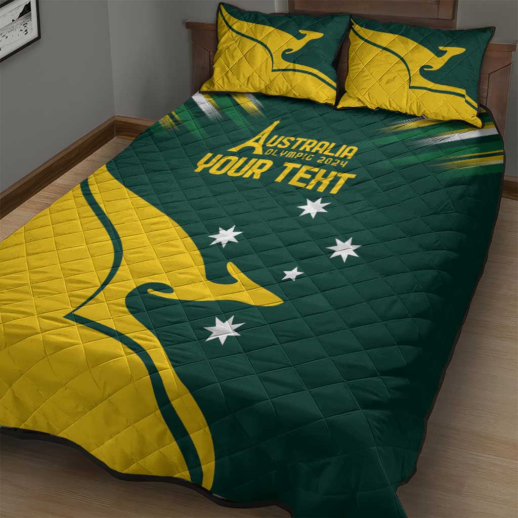 Personalised Australia Go Paris 2024 Quilt Bed Set National Color Ver2