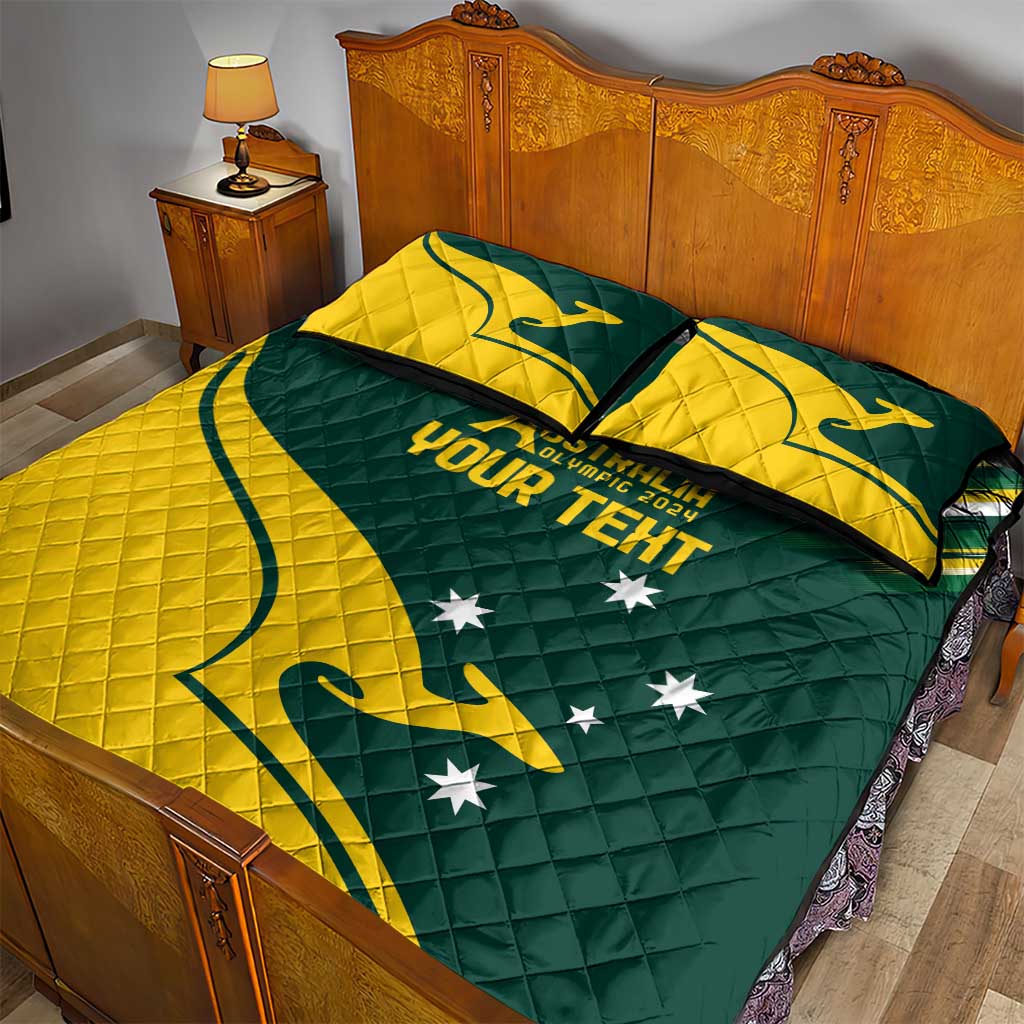 Personalised Australia Go Paris 2024 Quilt Bed Set National Color Ver2