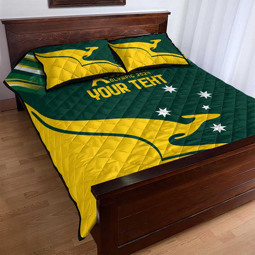 Personalised Australia Go Paris 2024 Quilt Bed Set National Color Ver2