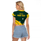 Personalised Australia Go Paris 2024 Raglan Cropped T Shirt National Color Ver2
