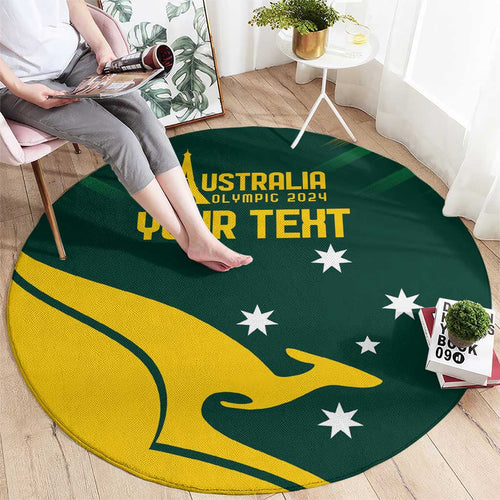 Personalised Australia Go Paris 2024 Round Carpet National Color Ver2