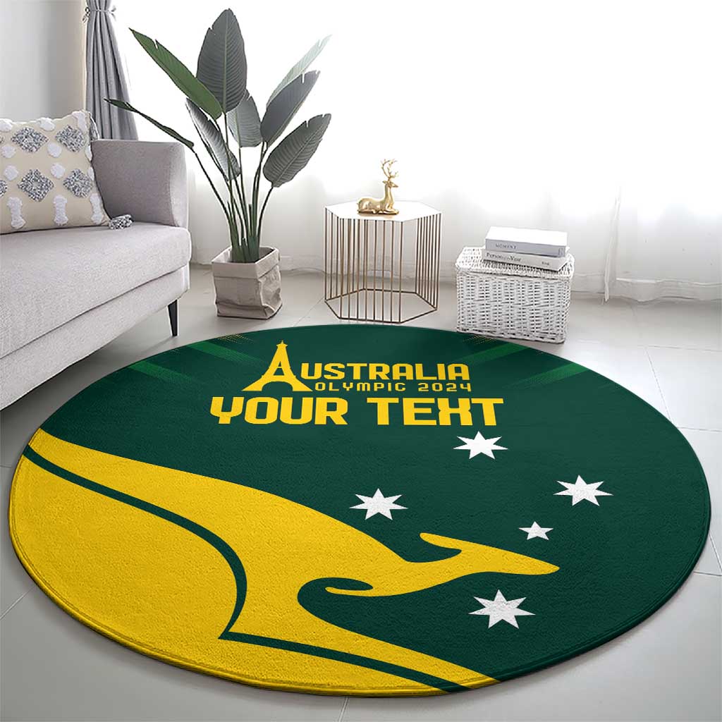 Personalised Australia Go Paris 2024 Round Carpet National Color Ver2