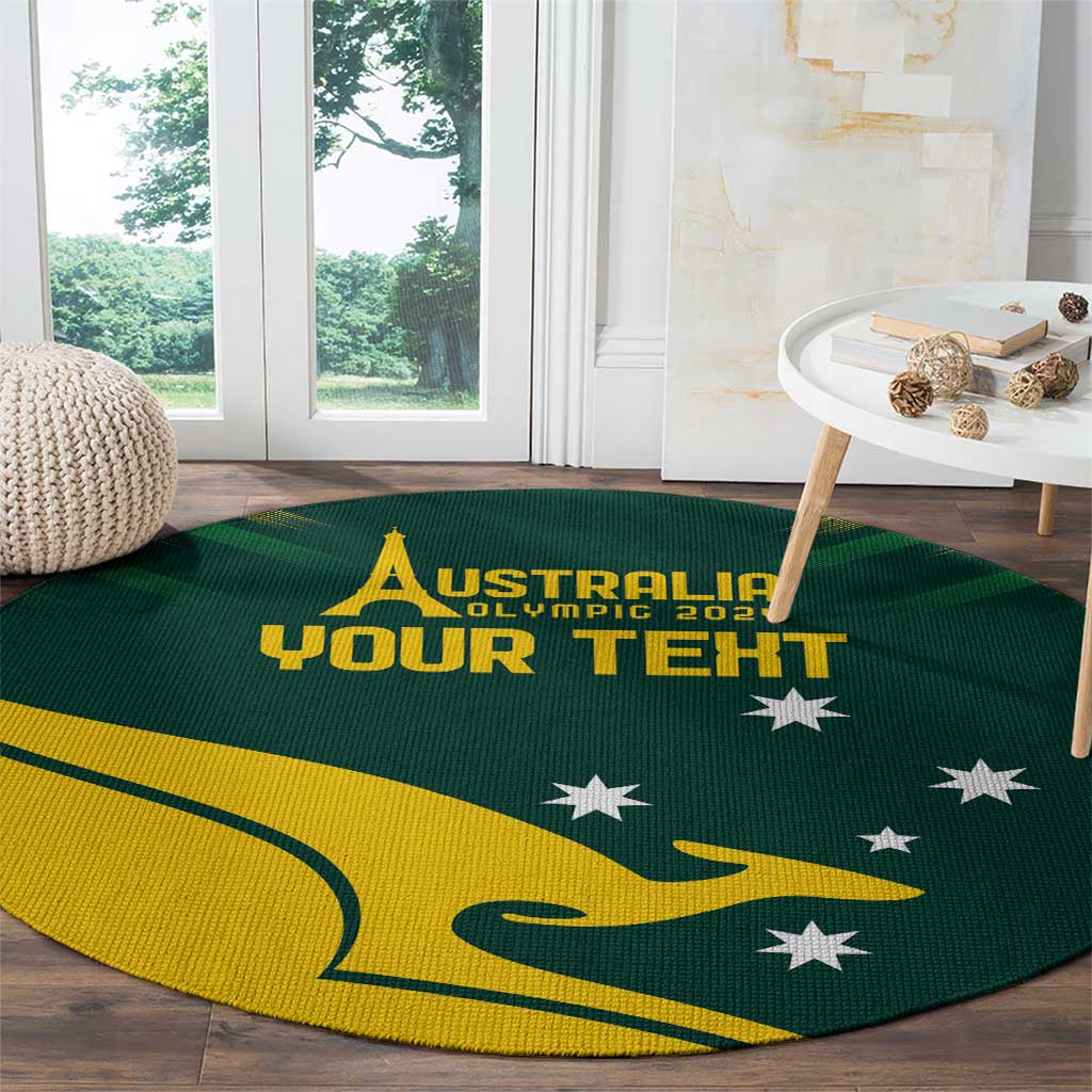 Personalised Australia Go Paris 2024 Round Carpet National Color Ver2