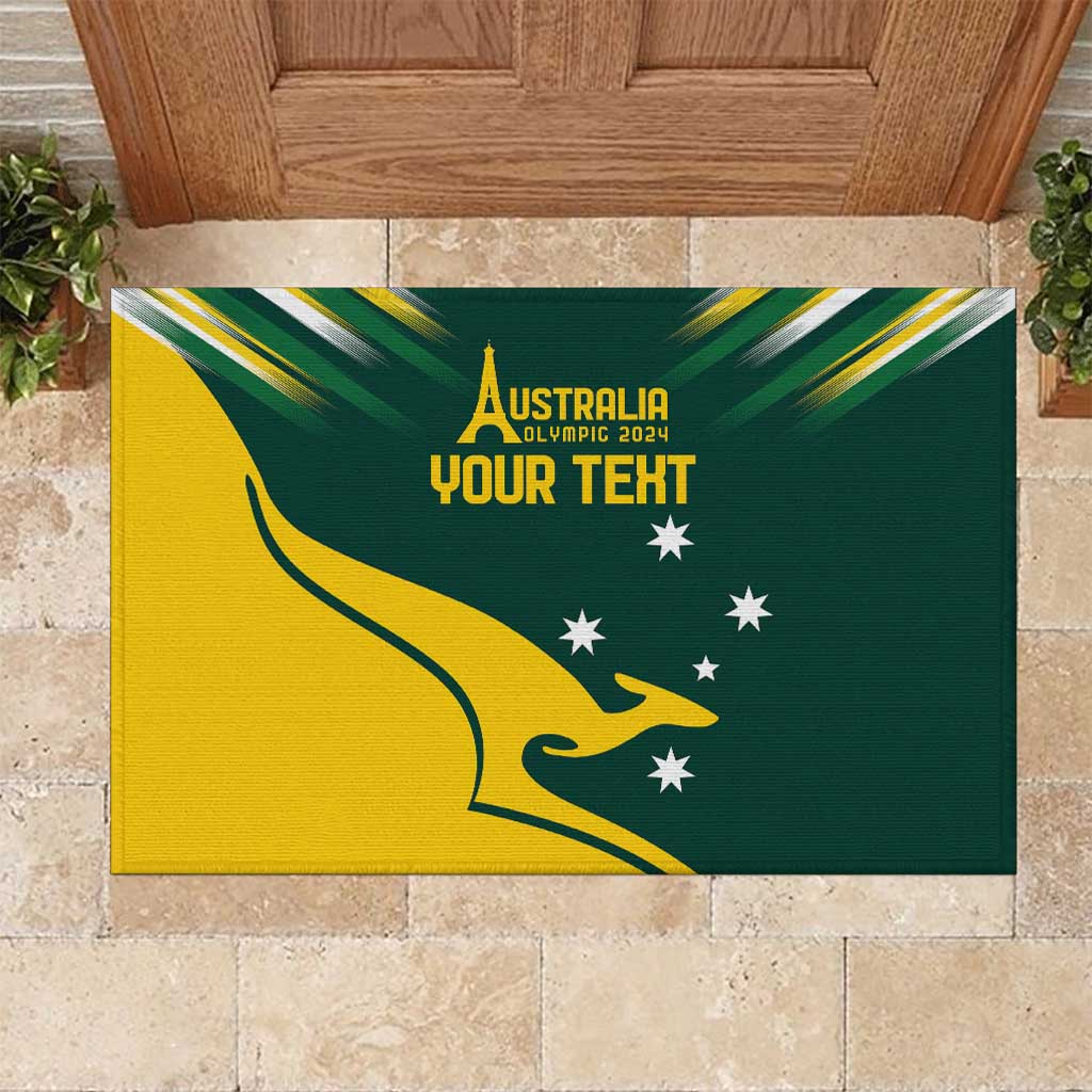 Personalised Australia Go Paris 2024 Rubber Doormat National Color Ver2