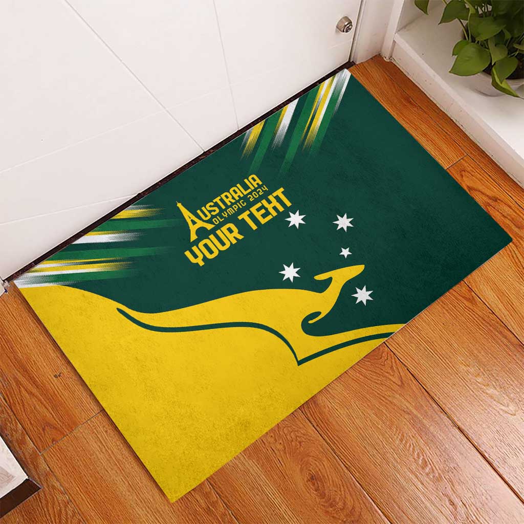 Personalised Australia Go Paris 2024 Rubber Doormat National Color Ver2