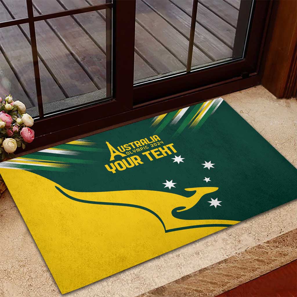 Personalised Australia Go Paris 2024 Rubber Doormat National Color Ver2