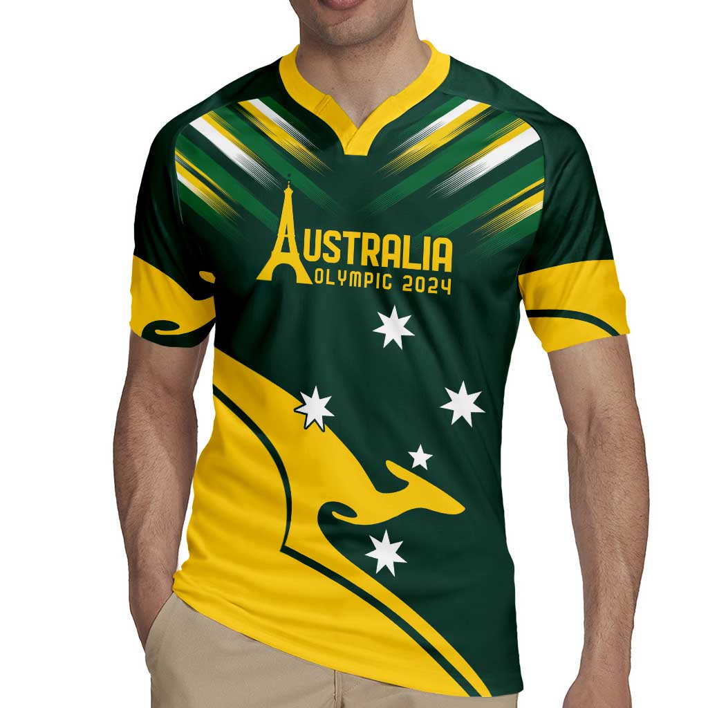 Personalised Australia Go Paris 2024 Rugby Jersey National Color Ver2