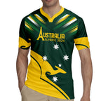 Personalised Australia Go Paris 2024 Rugby Jersey National Color Ver2