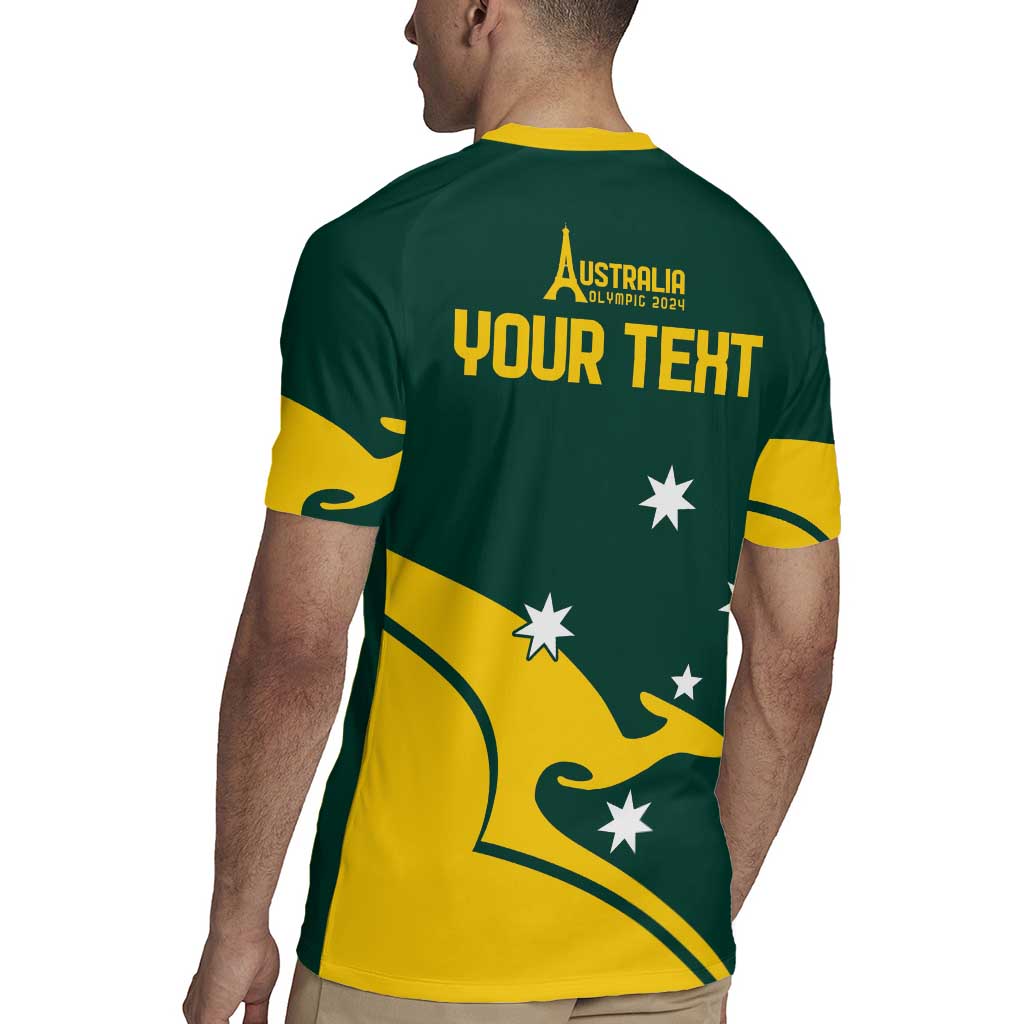 Personalised Australia Go Paris 2024 Rugby Jersey National Color Ver2