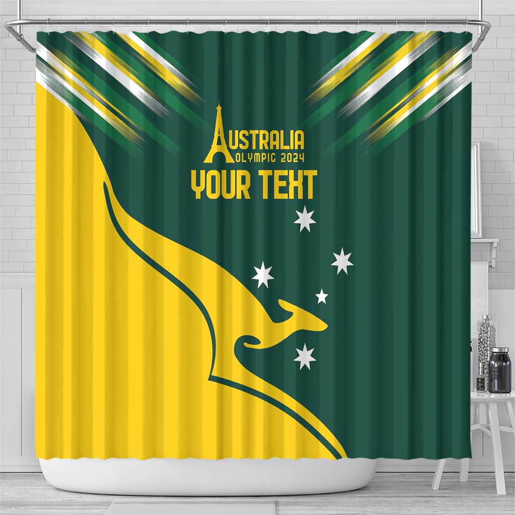 Personalised Australia Go Paris 2024 Shower Curtain National Color Ver2