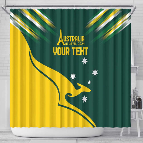 Personalised Australia Go Paris 2024 Shower Curtain National Color Ver2