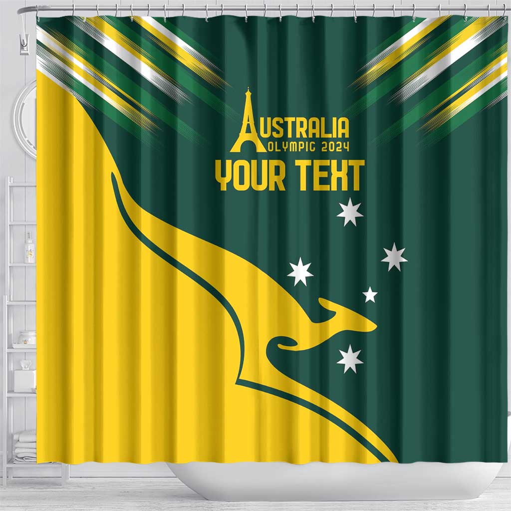 Personalised Australia Go Paris 2024 Shower Curtain National Color Ver2