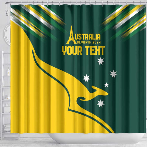 Personalised Australia Go Paris 2024 Shower Curtain National Color Ver2