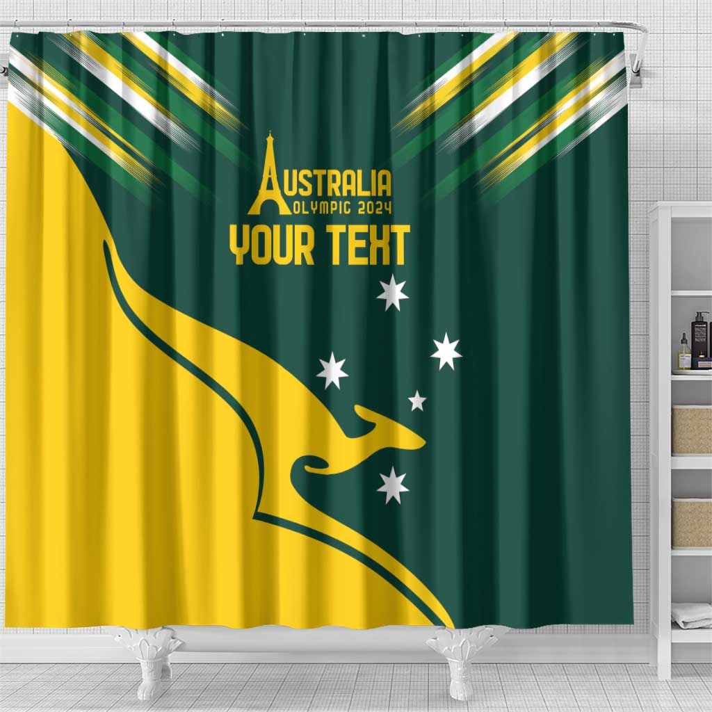 Personalised Australia Go Paris 2024 Shower Curtain National Color Ver2