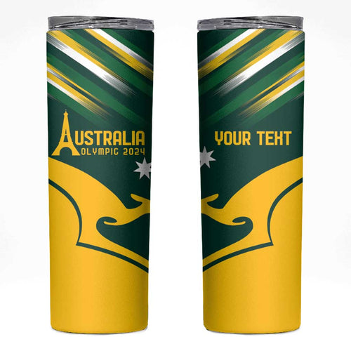 Personalised Australia Go Paris 2024 Skinny Tumbler National Color Ver2