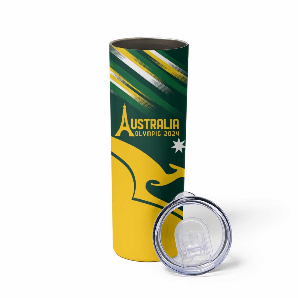 Personalised Australia Go Paris 2024 Skinny Tumbler National Color Ver2