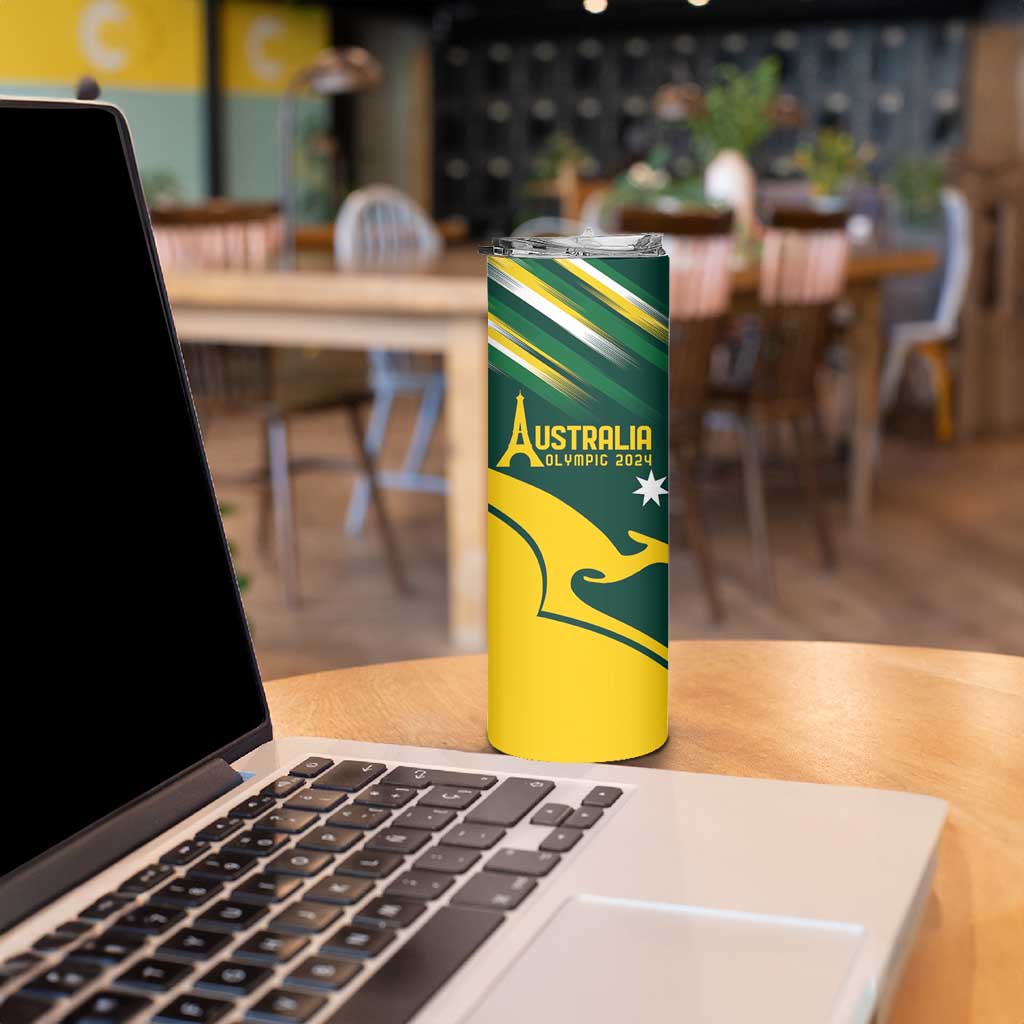 Personalised Australia Go Paris 2024 Skinny Tumbler National Color Ver2