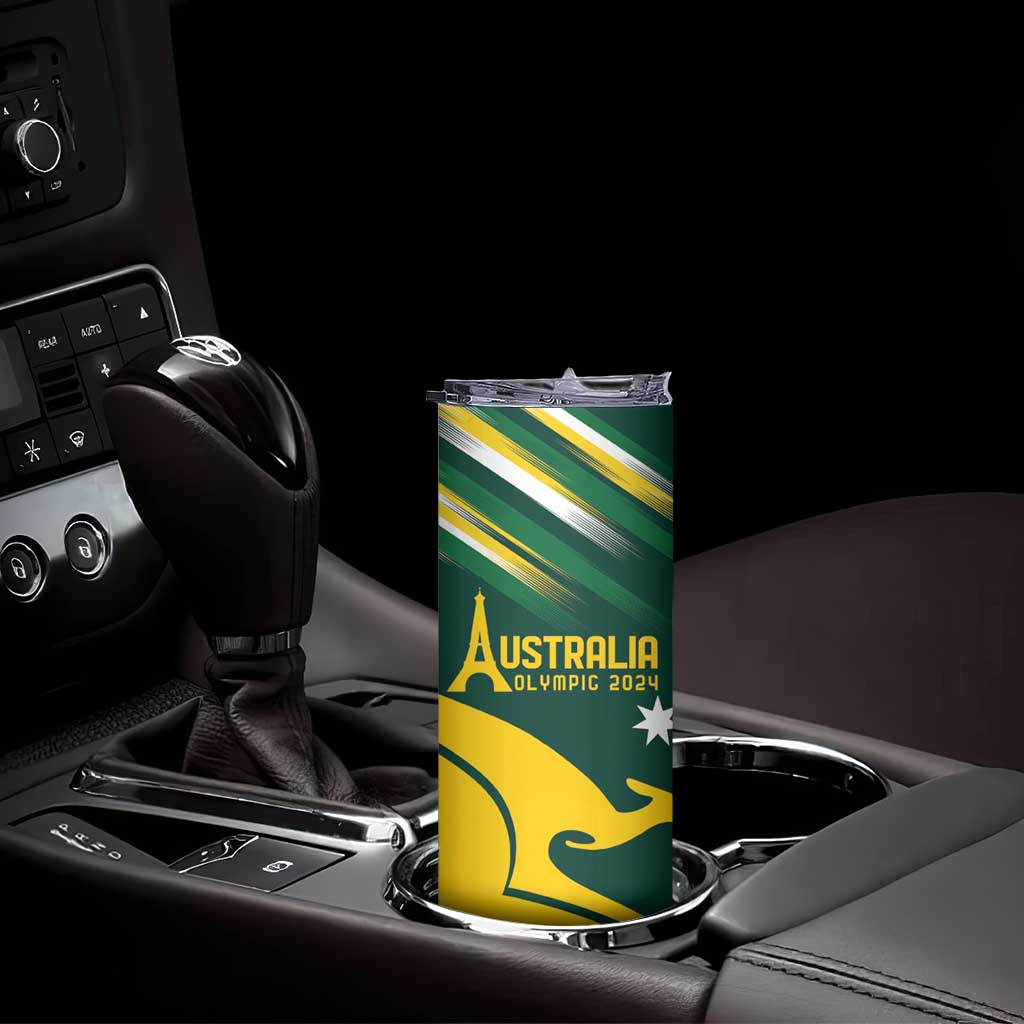 Personalised Australia Go Paris 2024 Skinny Tumbler National Color Ver2