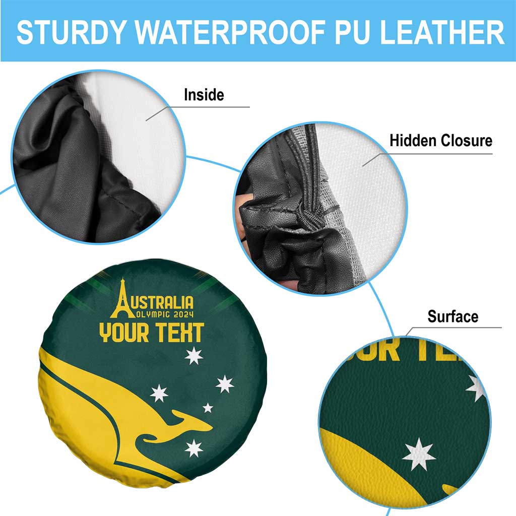 Personalised Australia Go Paris 2024 Spare Tire Cover National Color Ver2