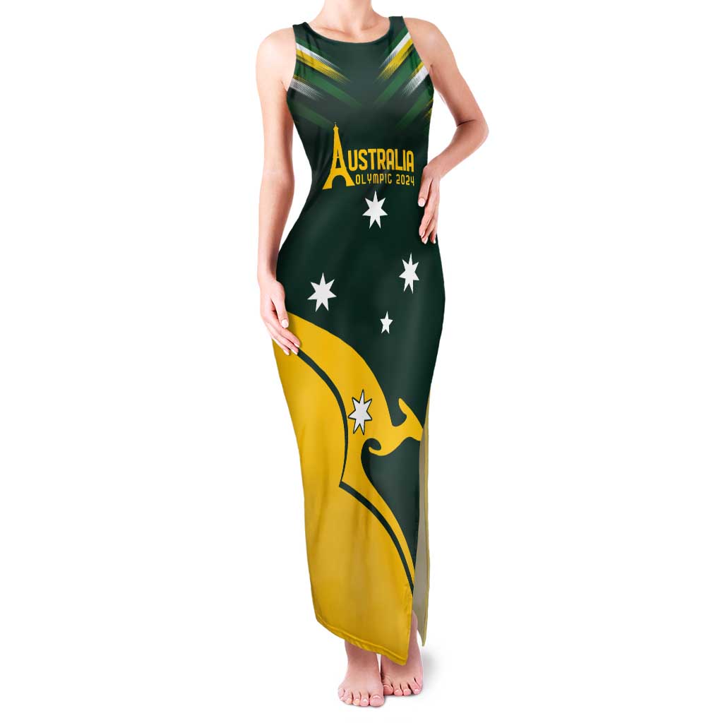 Personalised Australia Go Paris 2024 Tank Maxi Dress National Color Ver2