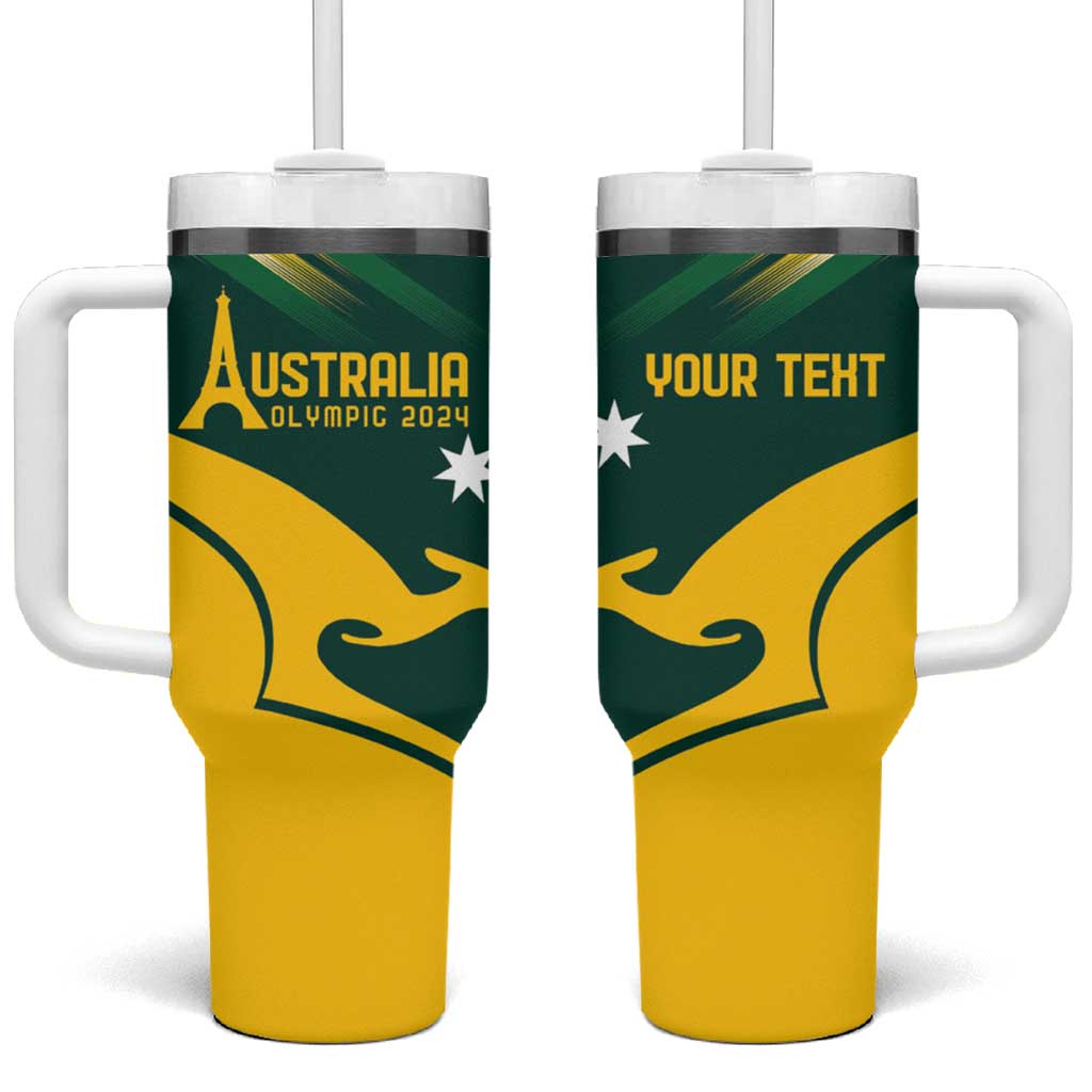Personalised Australia Go Paris 2024 Tumbler With Handle National Color Ver2