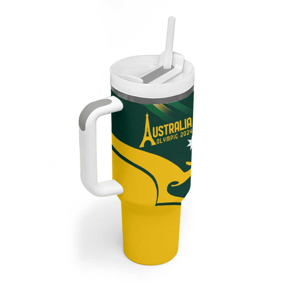 Personalised Australia Go Paris 2024 Tumbler With Handle National Color Ver2