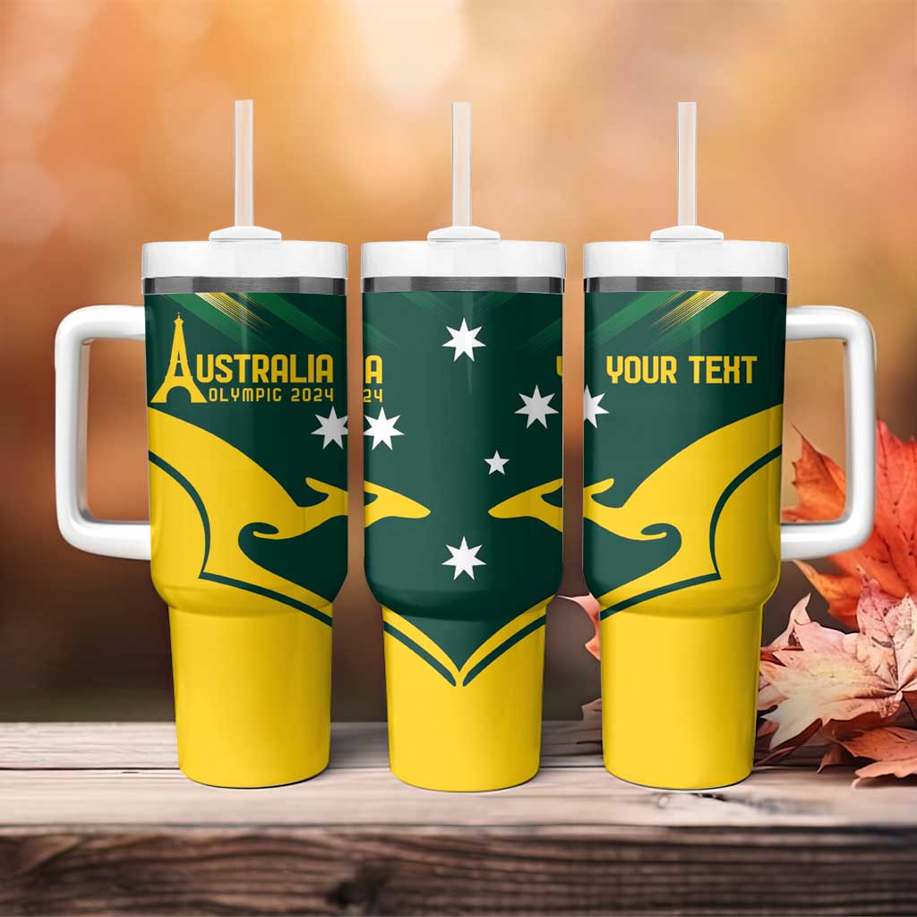Personalised Australia Go Paris 2024 Tumbler With Handle National Color Ver2