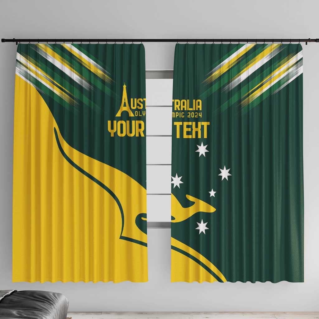 Personalised Australia Go Paris 2024 Window Curtain National Color Ver2