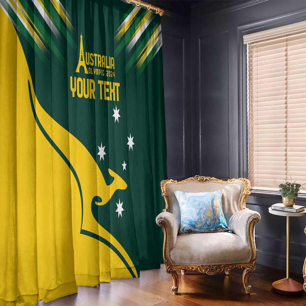 Personalised Australia Go Paris 2024 Window Curtain National Color Ver2