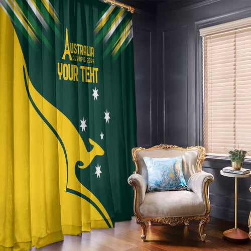 Personalised Australia Go Paris 2024 Window Curtain National Color Ver2