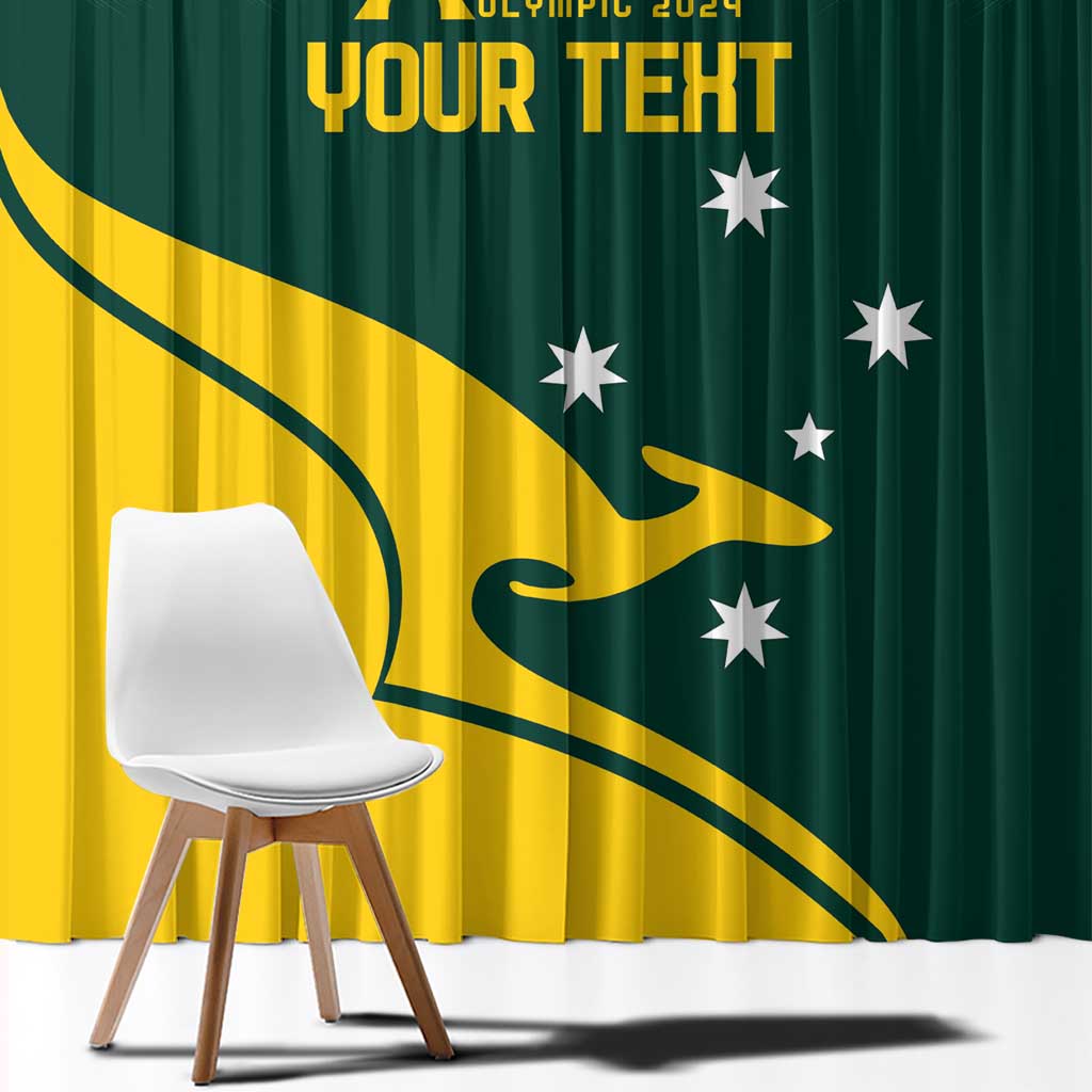 Personalised Australia Go Paris 2024 Window Curtain National Color Ver2