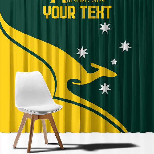 Personalised Australia Go Paris 2024 Window Curtain National Color Ver2