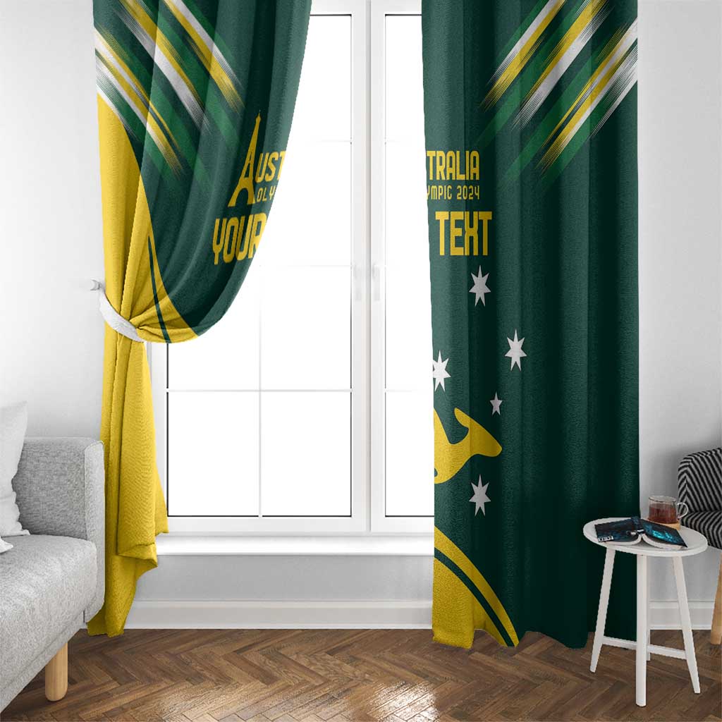 Personalised Australia Go Paris 2024 Window Curtain National Color Ver2