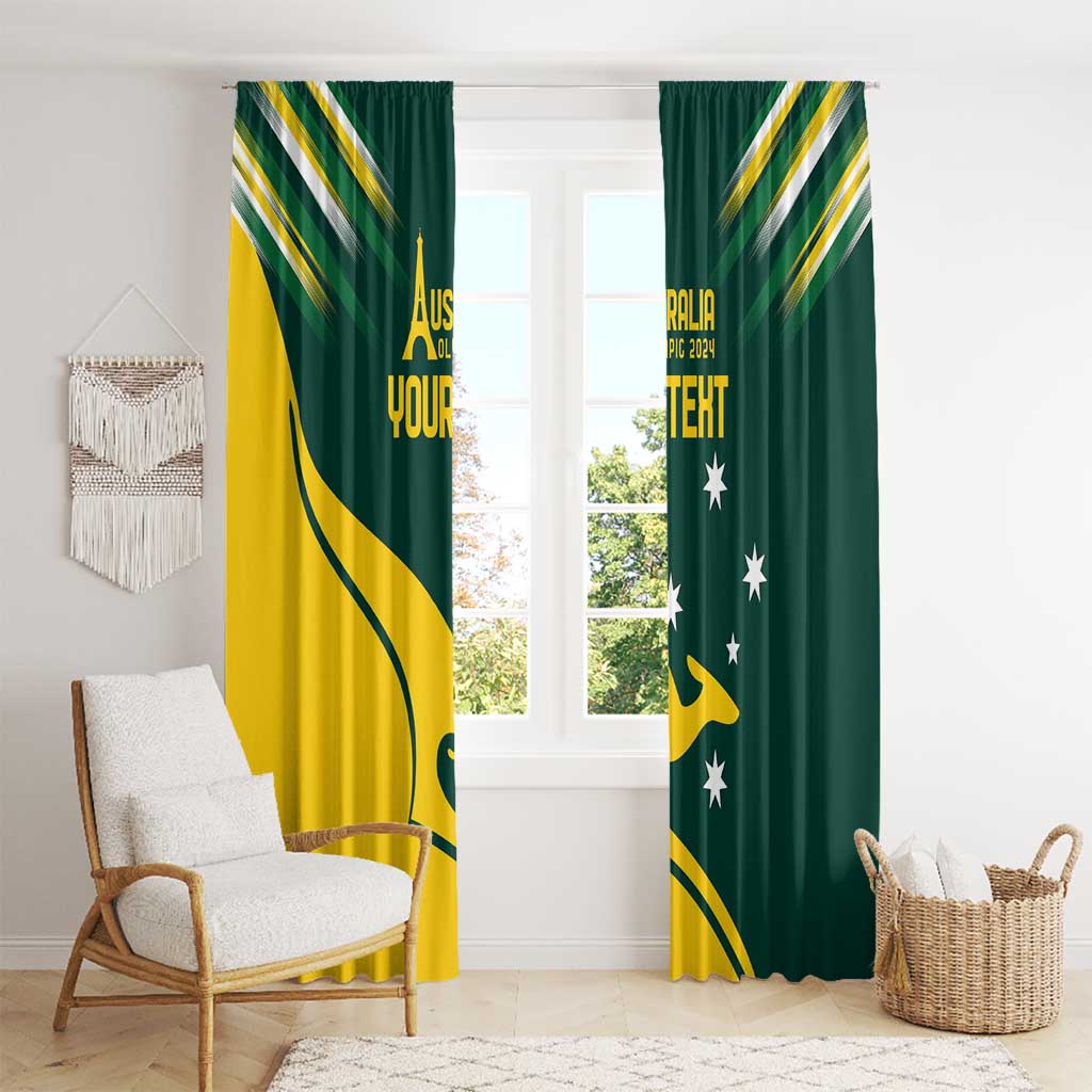 Personalised Australia Go Paris 2024 Window Curtain National Color Ver2