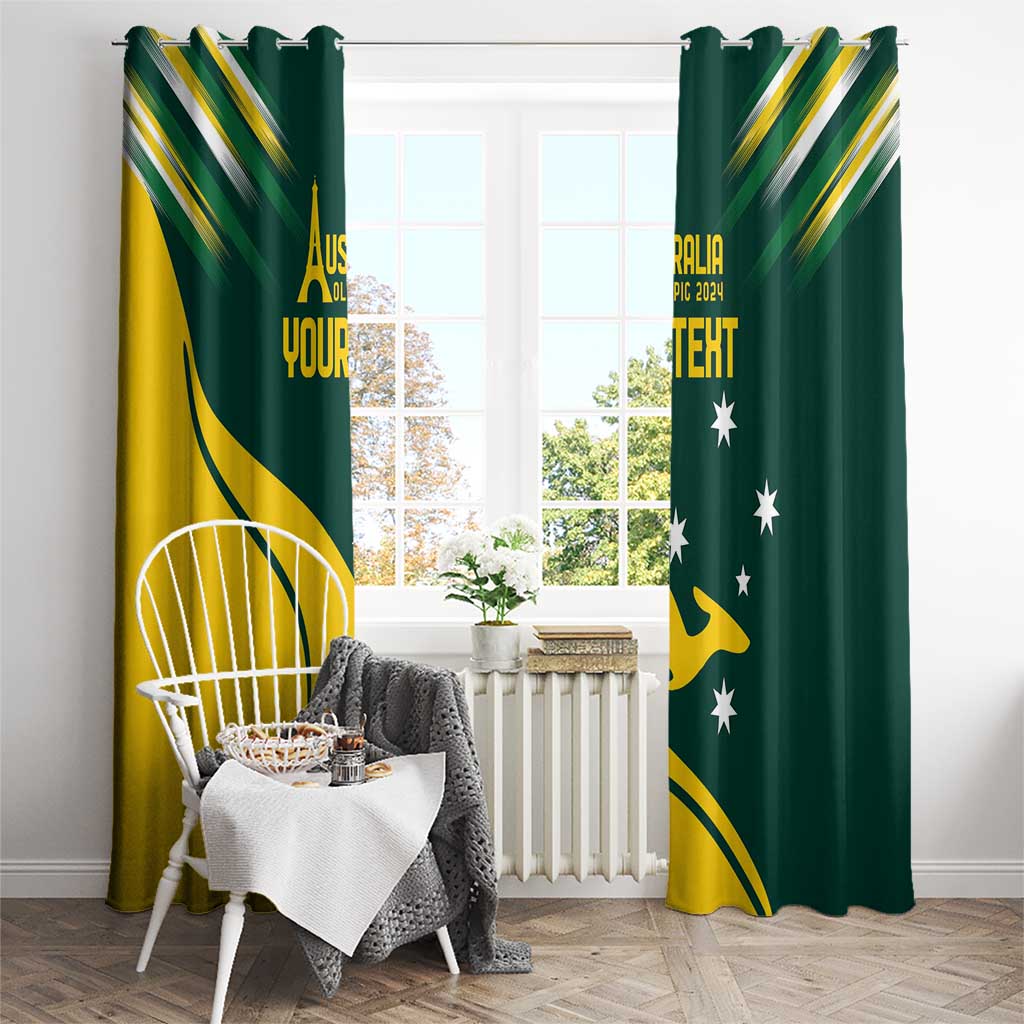 Personalised Australia Go Paris 2024 Window Curtain National Color Ver2