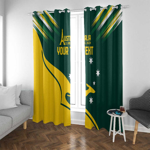 Personalised Australia Go Paris 2024 Window Curtain National Color Ver2