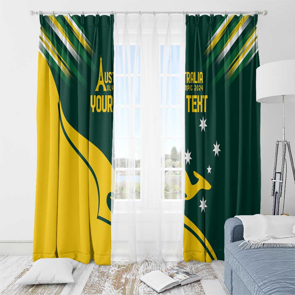 Personalised Australia Go Paris 2024 Window Curtain National Color Ver2