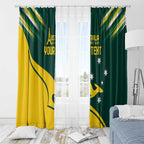 Personalised Australia Go Paris 2024 Window Curtain National Color Ver2