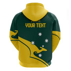 Personalised Australia Go Paris 2024 Zip Hoodie National Color Ver2