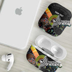 Australia New Zealand Personalised AirPods Case Maori Aboriginal Art Style - Aussie Hoodie