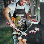 Australia New Zealand Personalised Apron Maori Aboriginal Art Style - Aussie Hoodie