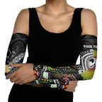 Australia New Zealand Personalised Arm Sleeves Maori Aboriginal Art Style - Aussie Hoodie