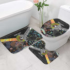 Australia New Zealand Personalised Bathroom Set Maori Aboriginal Art Style - Aussie Hoodie