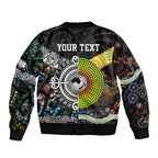 New Zealand and Australia Bomber Jacket Maori Mix Aboriginal Art Style